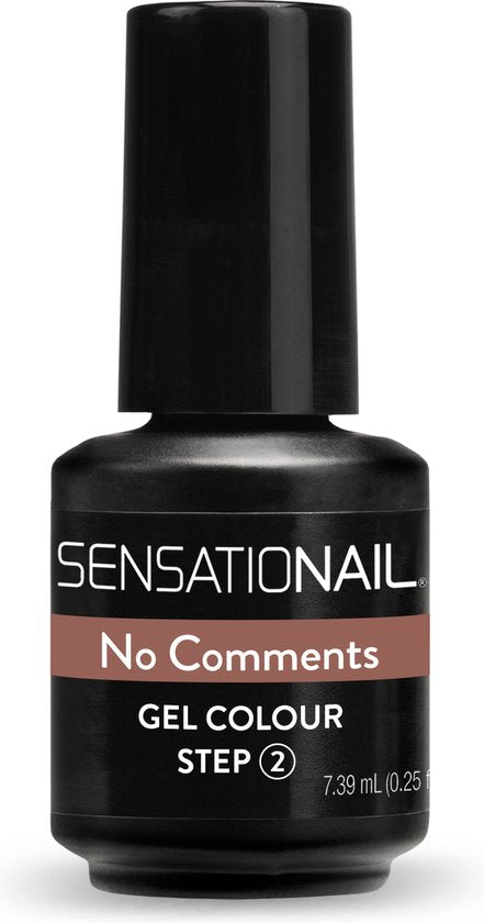 Frasco esmalte de gel para Uñas Semipermanente de color marrón No Comment de la marca Sensationail