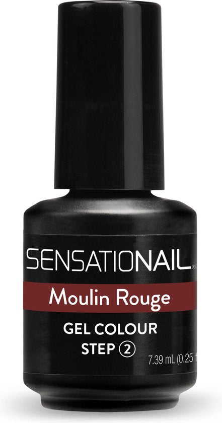 Frasco esmalte de gel para Uñas Semipermanente de color rojo Moulin Rouge de la marca Sensationail