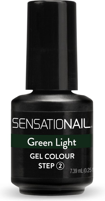 Frasco esmalte de gel para Uñas Semipermanente de color verde Green Light de Sensationail