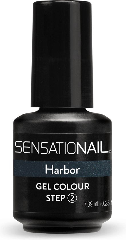 Frasco esmalte de gel para Uñas Semipermanente de color verde Harbor de la marca Sensationail