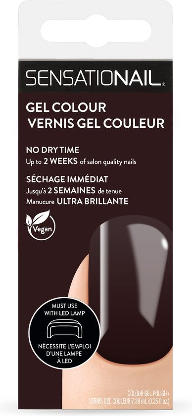 Caja del esmalte de gel para uñas semipermanentes de color marrón Dusk Til Dawn marca Sensationail