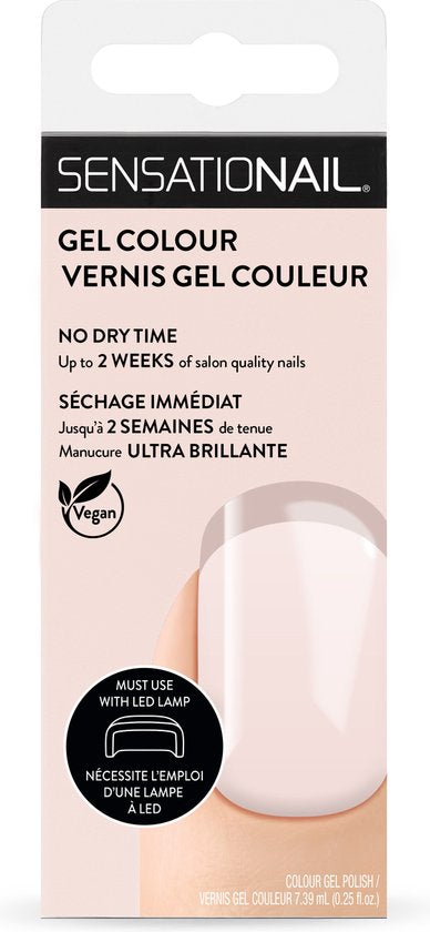Caja del esmalte de gel para uñas semipermanentes de color beige Barely There de la marca sensationail