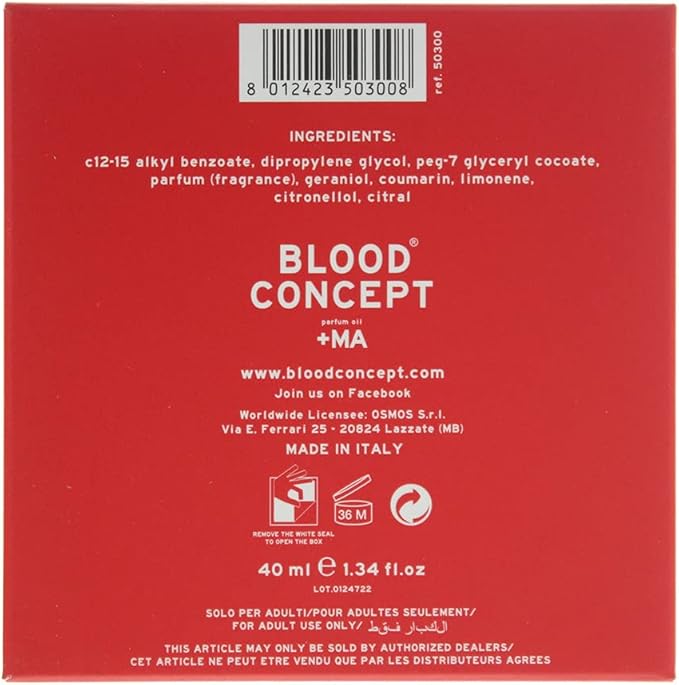 Perfume Ma Red con Cuenta Gotas de Blood Concept de 40 Ml