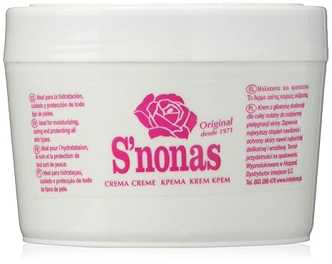 Frontal envase de la crema de manos HIDRATANTE GLICERINADA de S´nonas de 250 ml