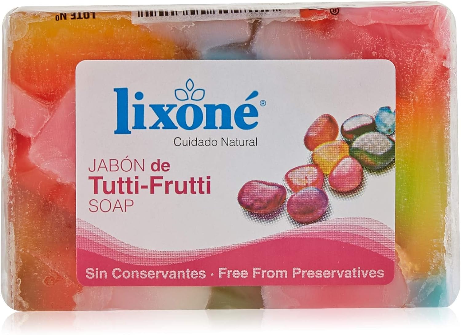 frontal del Jabón TUTTI-FRUTTI Glicerina Vegetal de Lixone