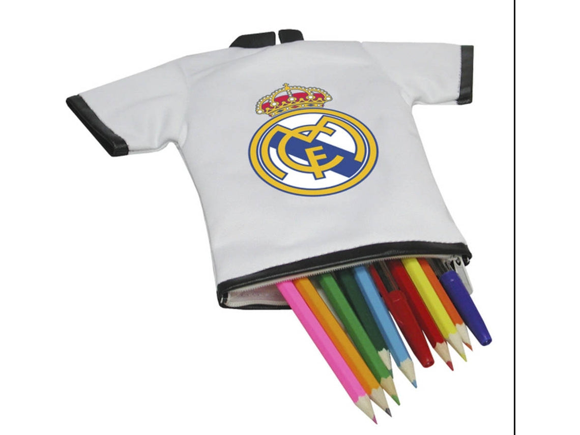 Estuche Portatodo con Forma de Camiseta del Real Madrid