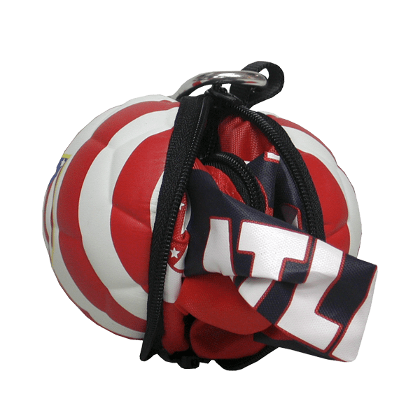 Estuche Cilíndrico Plegable con Adorno de Balón del Atlético de Madrid