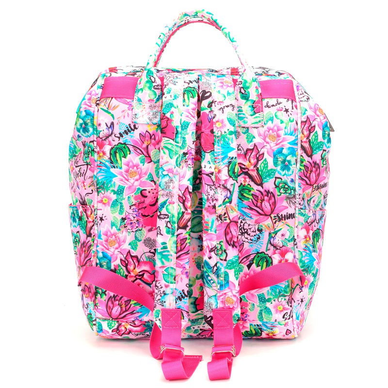 Mochila Estampado de Flores de Chimola 36 Cm