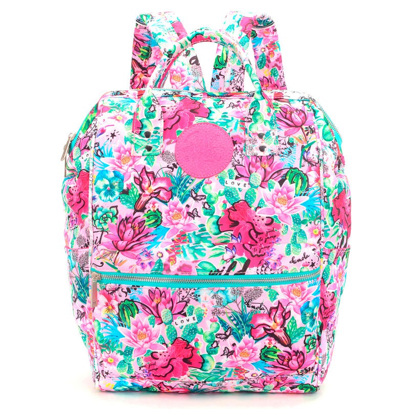 Mochila Estampado de Flores de Chimola 36 Cm