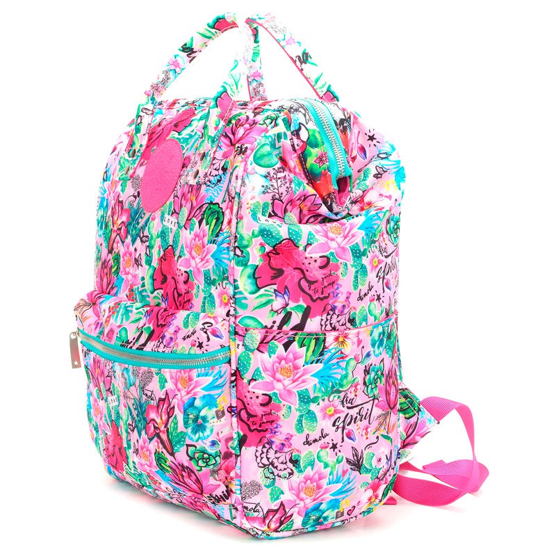 Mochila Estampado de Flores de Chimola 36 Cm