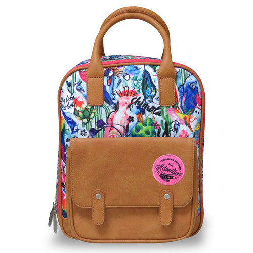 Mochila para Tabletsportátiles Estampado de Pájaros de Chimola 36 Cm