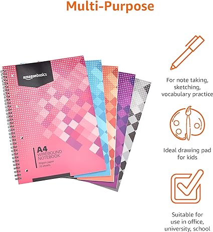 Pack de 5 Cuadernos de Anillas A4 Blanco